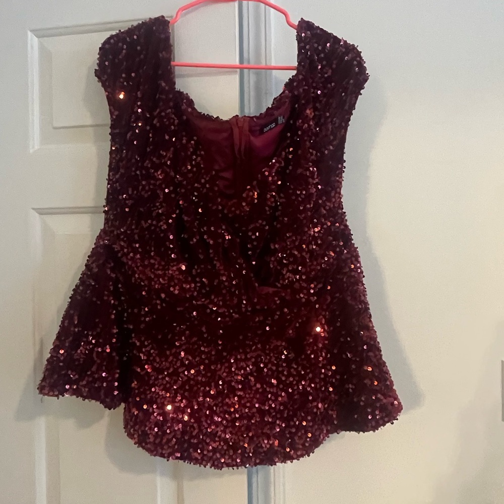 Boohoo Off the Shoulder Peplum